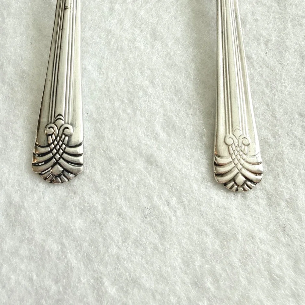 Vintage Vogue Silver Plate Child Fork & Spoon‎ Set 5″ Junior Flatware